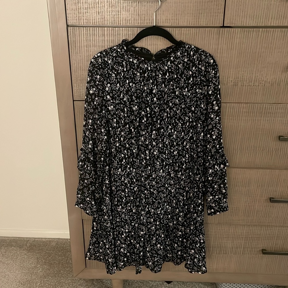 Zara Floral Pleated Mini Dress